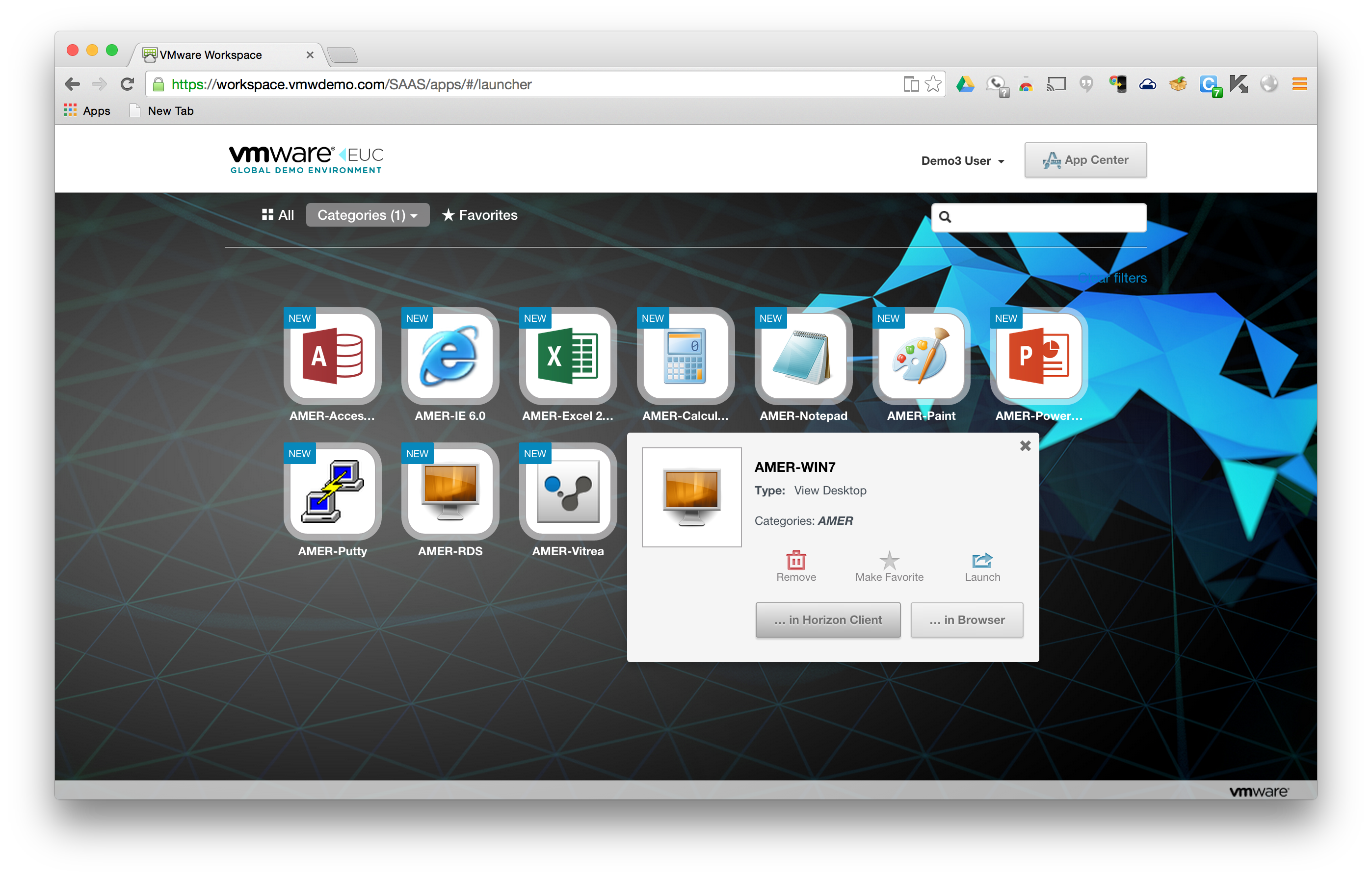 vmware horizon chrome