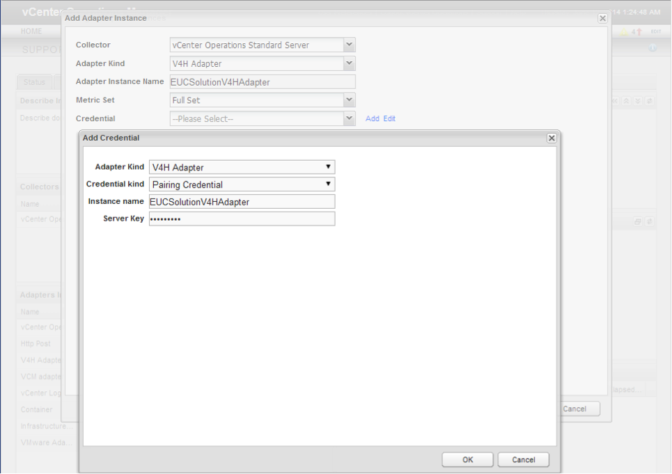 3. Complete Adapter Instance Creation. VMware Horizon 6 SmartGuide